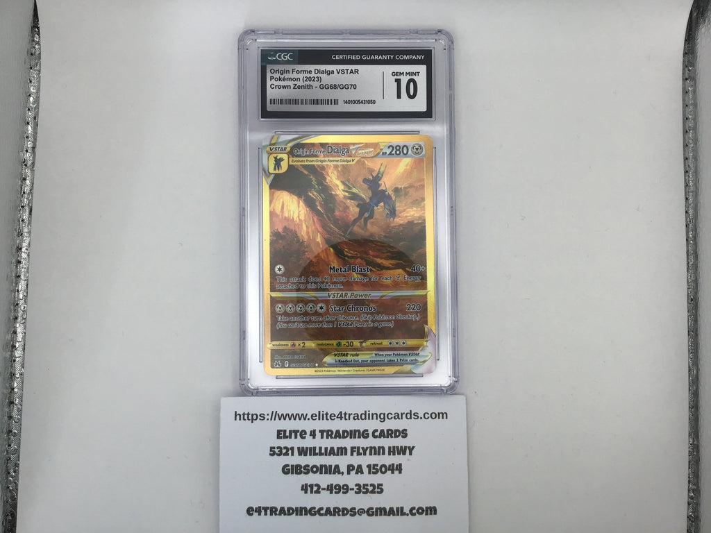 Origin Forme Dialga VSTAR #GG68 Pokemon Crown Zenith (CGC 10)