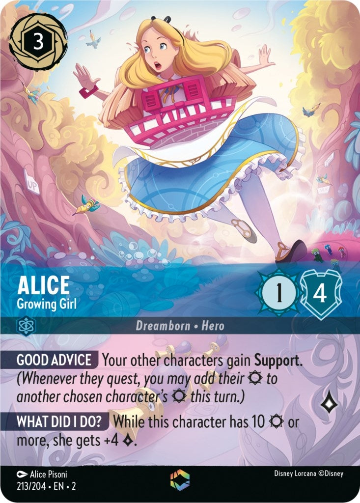 Alice - Growing Girl (Enchanted) (213/204) (Holofoil) [Rise of the Floodborn]