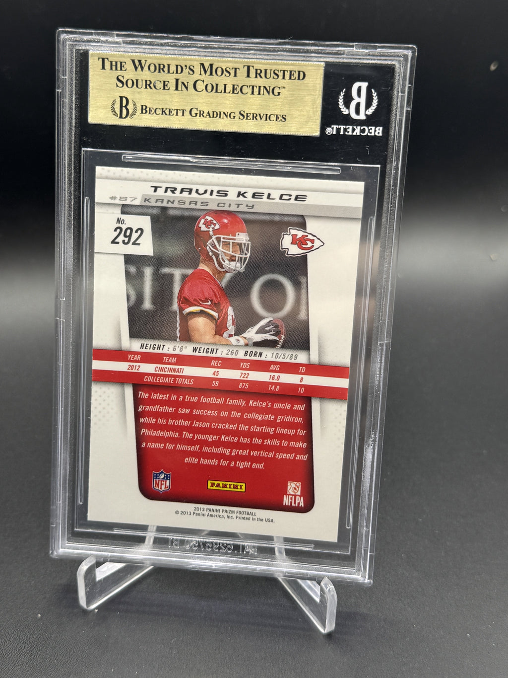 2013 Panini Prizm #292 Travis Kelce Rookie RC BGS 9.5