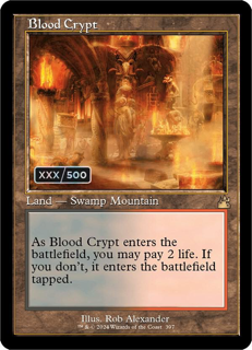 Blood Crypt (Retro Frame) (Serial Numbered) - Ravnica Remastered (RVR)