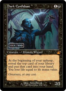 Dark Confidant (Retro Frame) (Serial Numbered) - Ravnica Remastered (RVR)