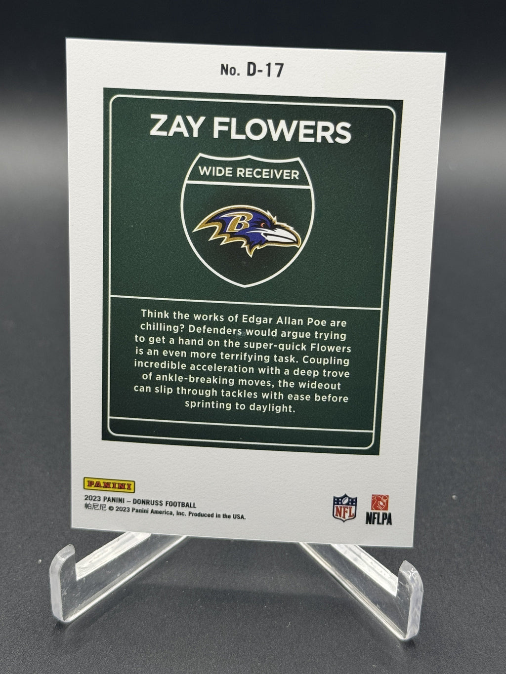 2023 Donruss #D-17 Zay Flowers Downtown!