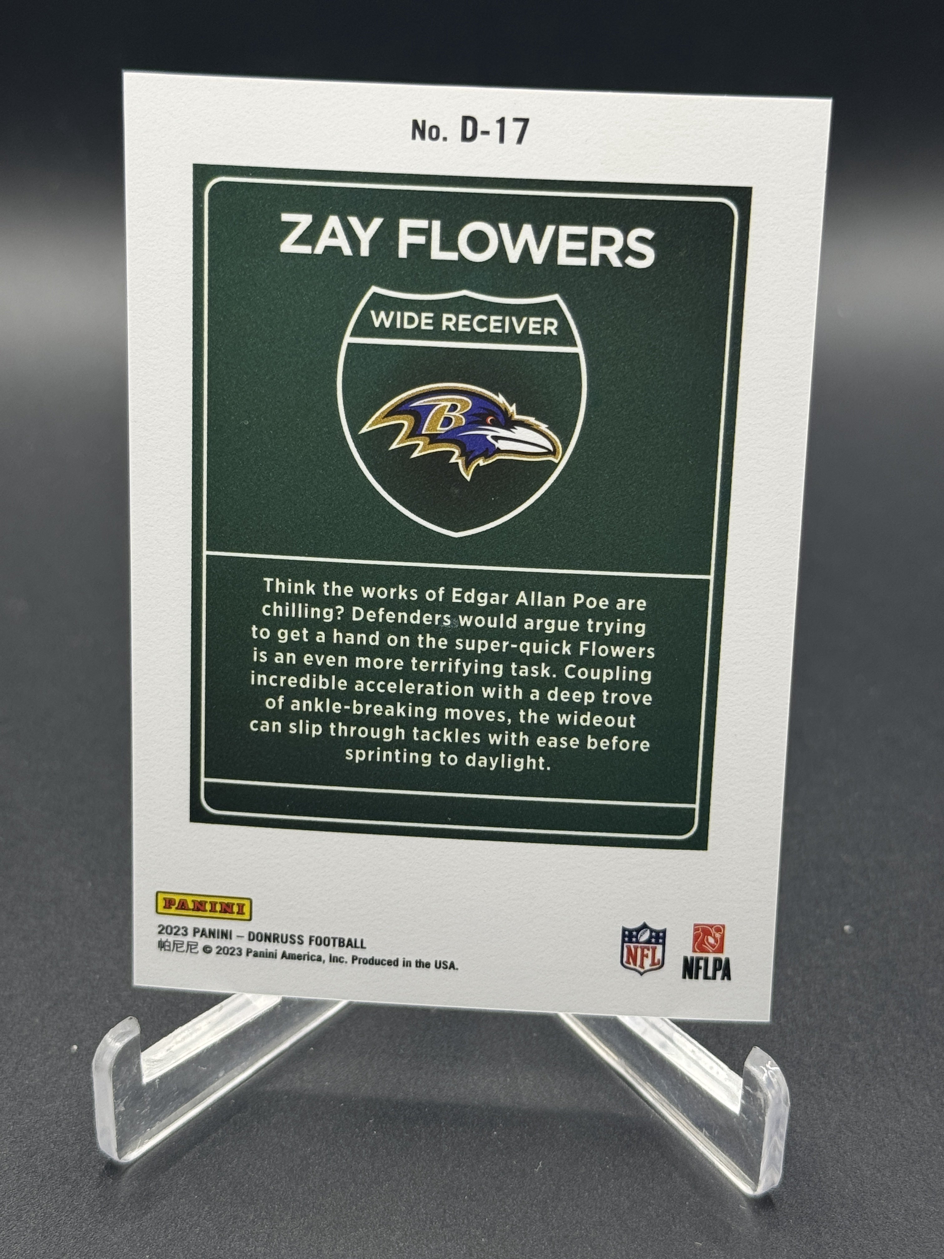 2023 Donruss #D-17 Zay Flowers Downtown!