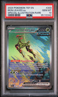 PSA 10 2024 POKEMON TEF EN-TEMPORAL FORCES #203 IRON LEAVES ex SPECIAL ILLUSTRATION RARE