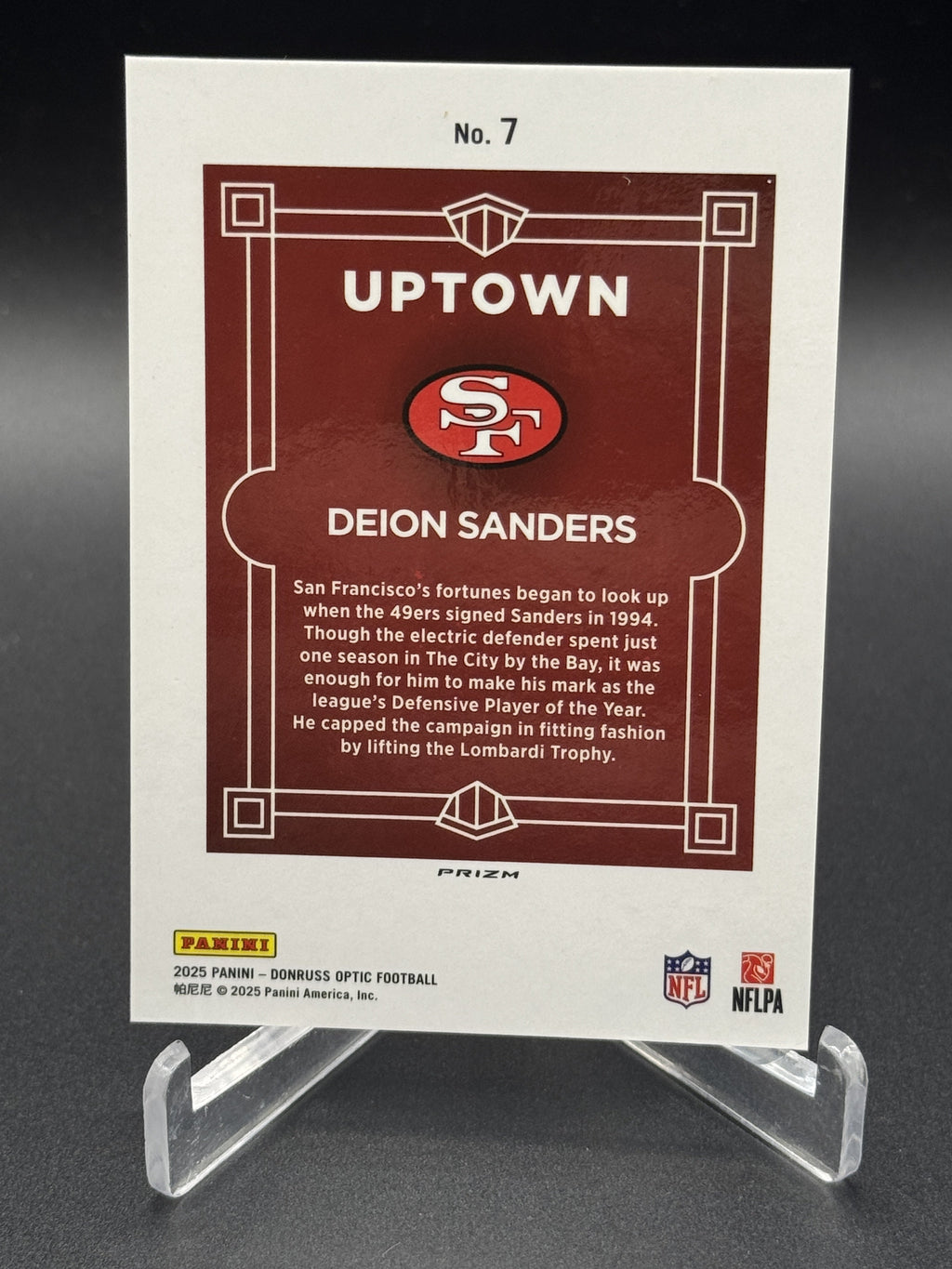 2025 Donruss Optic #7 Deion Sanders Uptown