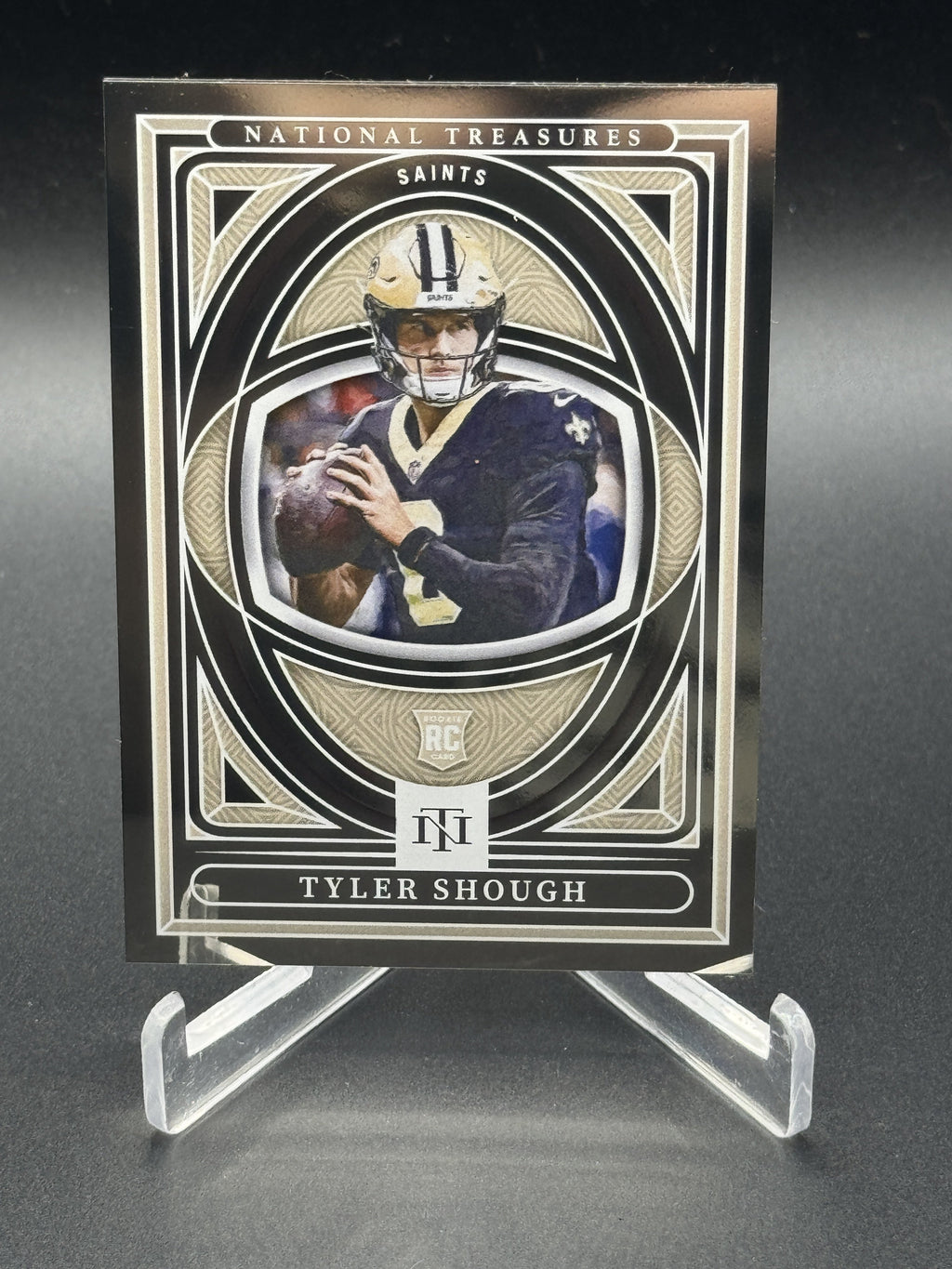 2025 Panini National Treasures #8 Tyler Shough Rookie Treasure Hunt Silver /25