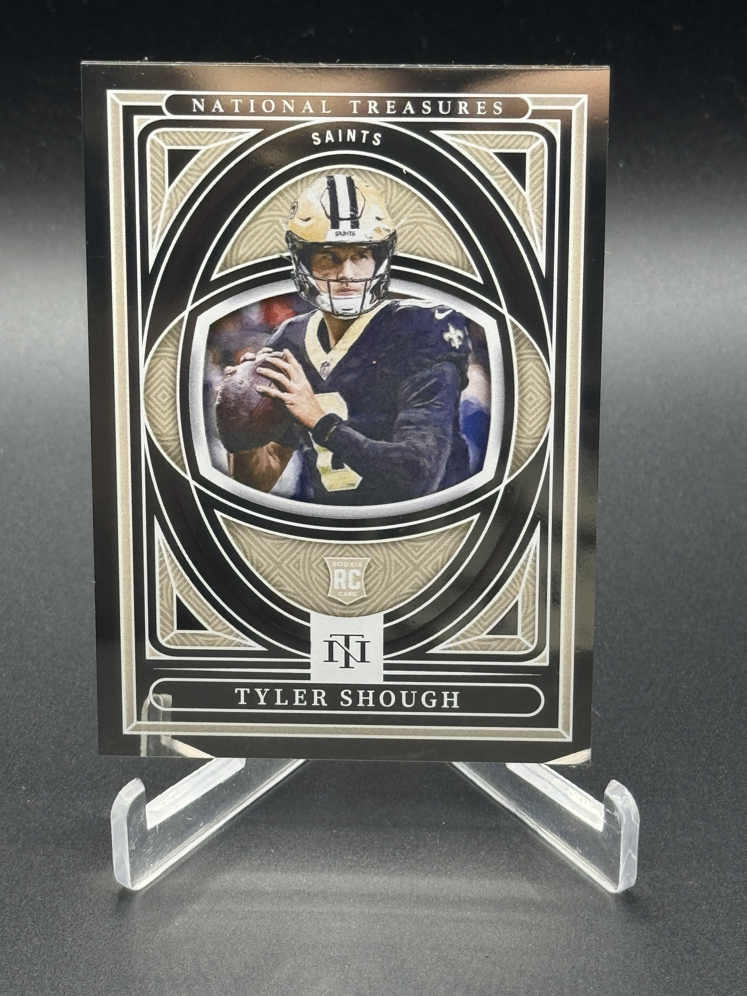 2025 Panini National Treasures #8 Tyler Shough Rookie Treasure Hunt Silver /25