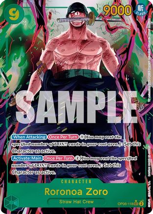 Roronoa Zoro (Alternate Art) (OP06-118) One Piece - Wings of the Captain