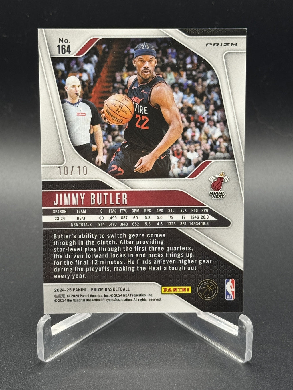 2024-25 Panini Prizm #164 Jimmy Butler Prizms Gold #/10
