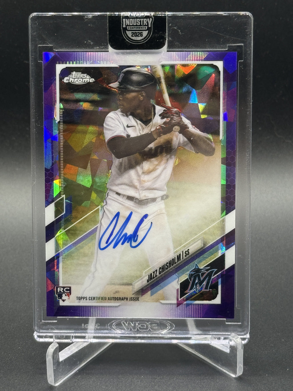 2021 Topps Chrome Sapphire Jazz Chisholm Rookie Auto Purple /10
