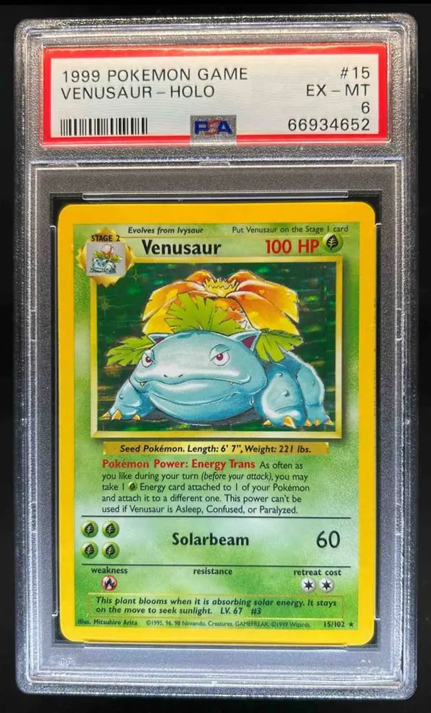 PSA 6 -1999 POKEMON GAME #4 CHARIZARD/BLASTOISE/VENUSAUR TRIO -HOLO