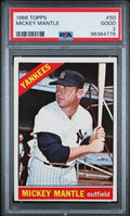 1966 Topps #50 Mickey Mantle PSA 2