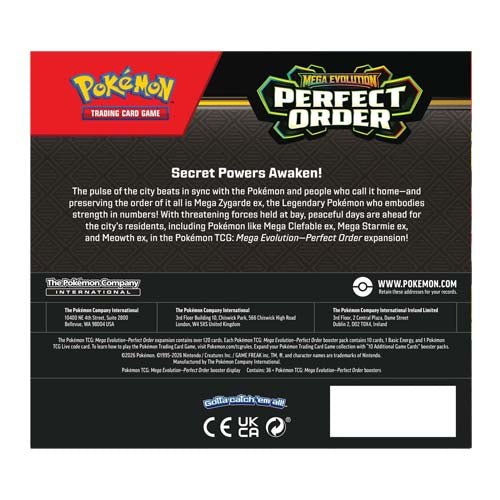 Mega Evolution Perfect Order Booster Box X 6 (Case) Pokemon TCG