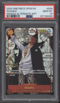 Shanks One Piece Card Game OP09 Manga Alternativ-Artwork #004 PSA 10