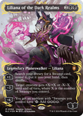 Liliana of the Dark Realms (Borderless) (Raised Foil) - Commander: Bloomburrow (BLC)