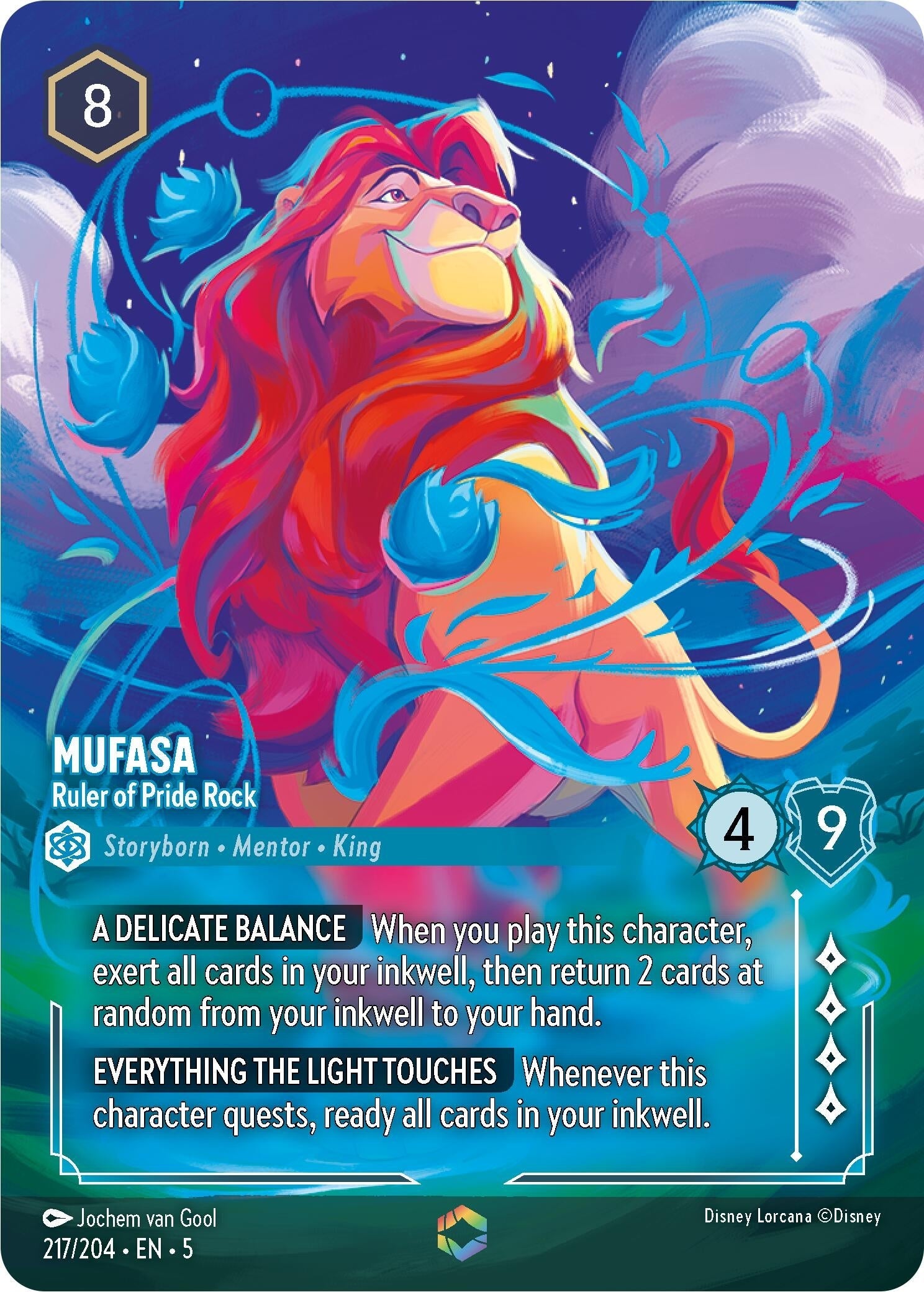 Mufasa - Ruler of Pride Rock (Enchanted) (217/204) (Holofoil) [Shimmering Skies]