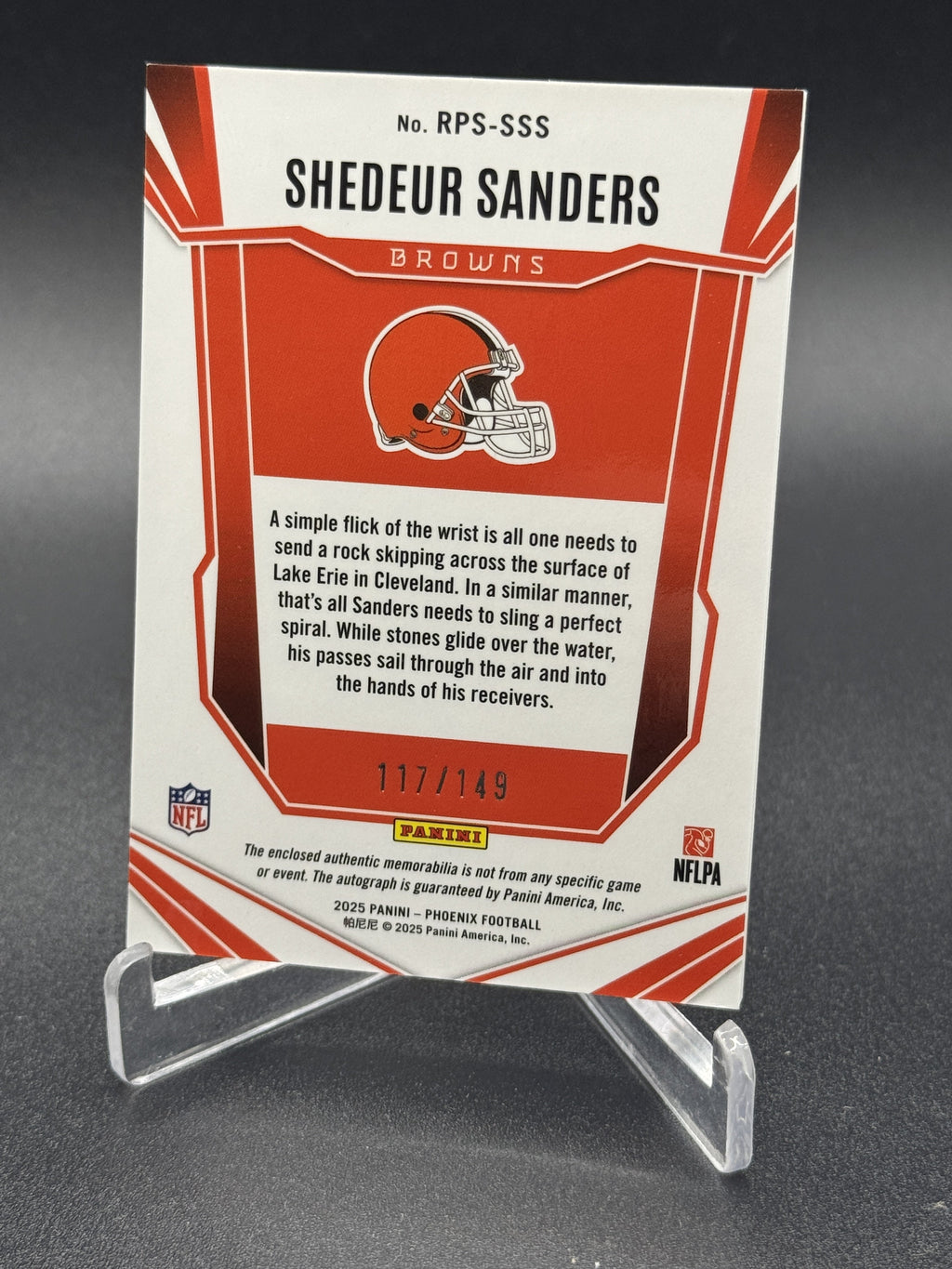 2025 Panini Phoenix #RPS-SSS Shedeur Sanders Rookie Patch Auto Silver Prizm /149