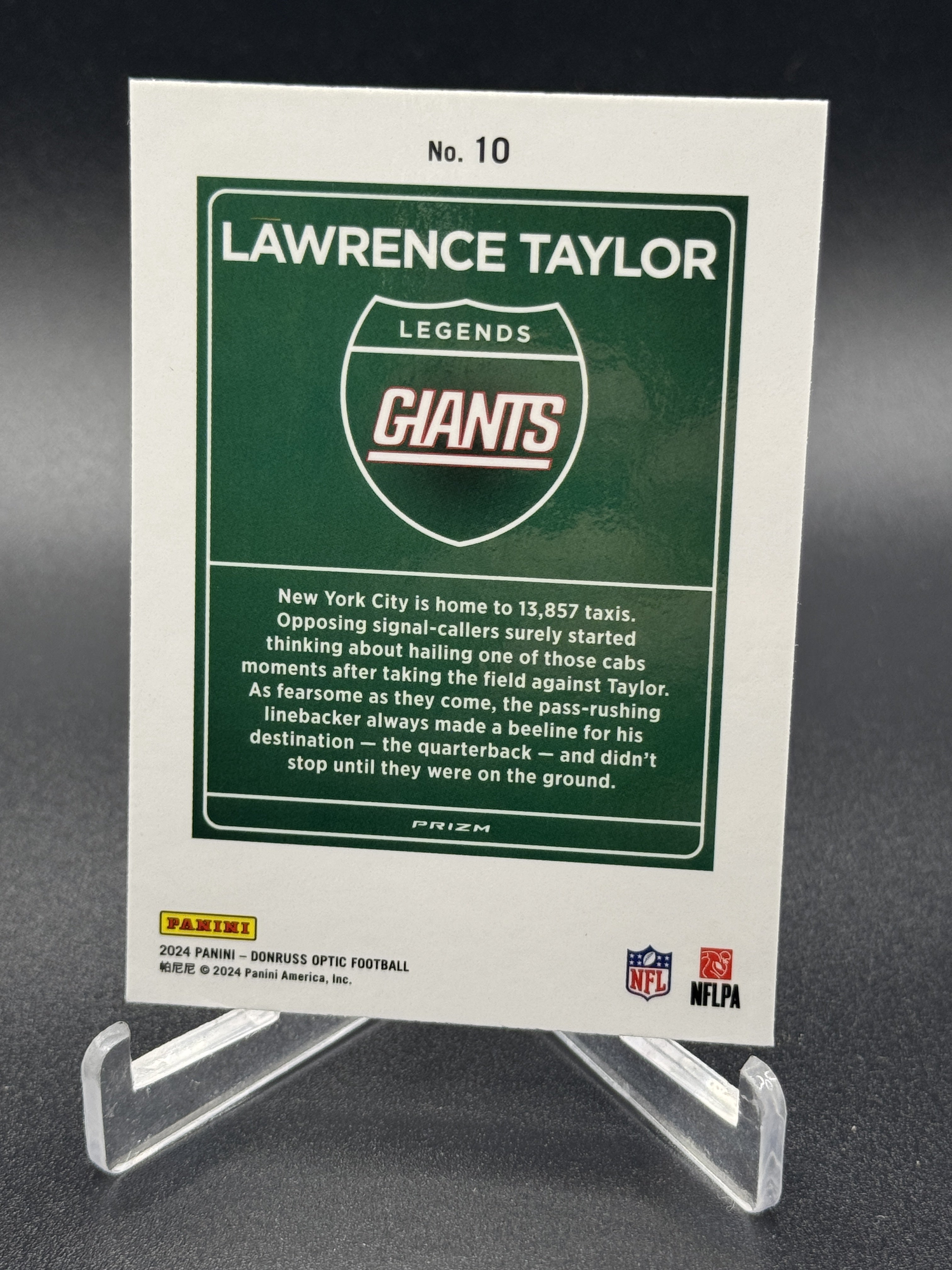 2024 Donruss Optic #10 Lawrence Taylor Downtown Legends
