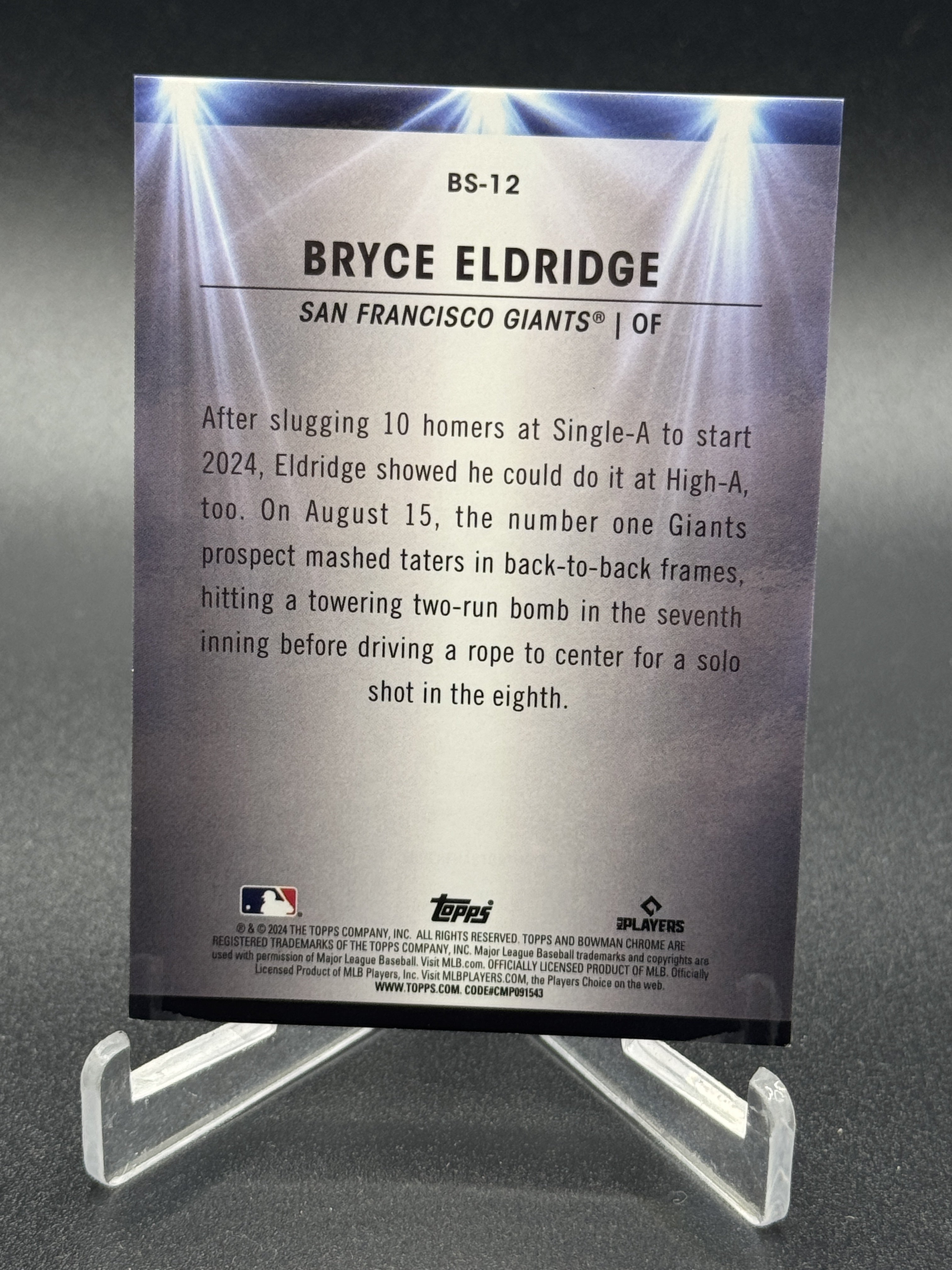 2024 Bowman Draft #BS-12 Bryce Eldridge Bowman Spotlights SSP