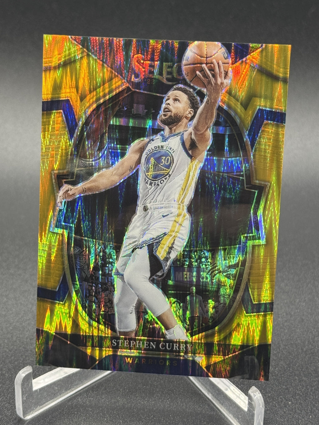 2022-23 Panini Select #27 Stephen Curry Gold Flash Prizms #/10
