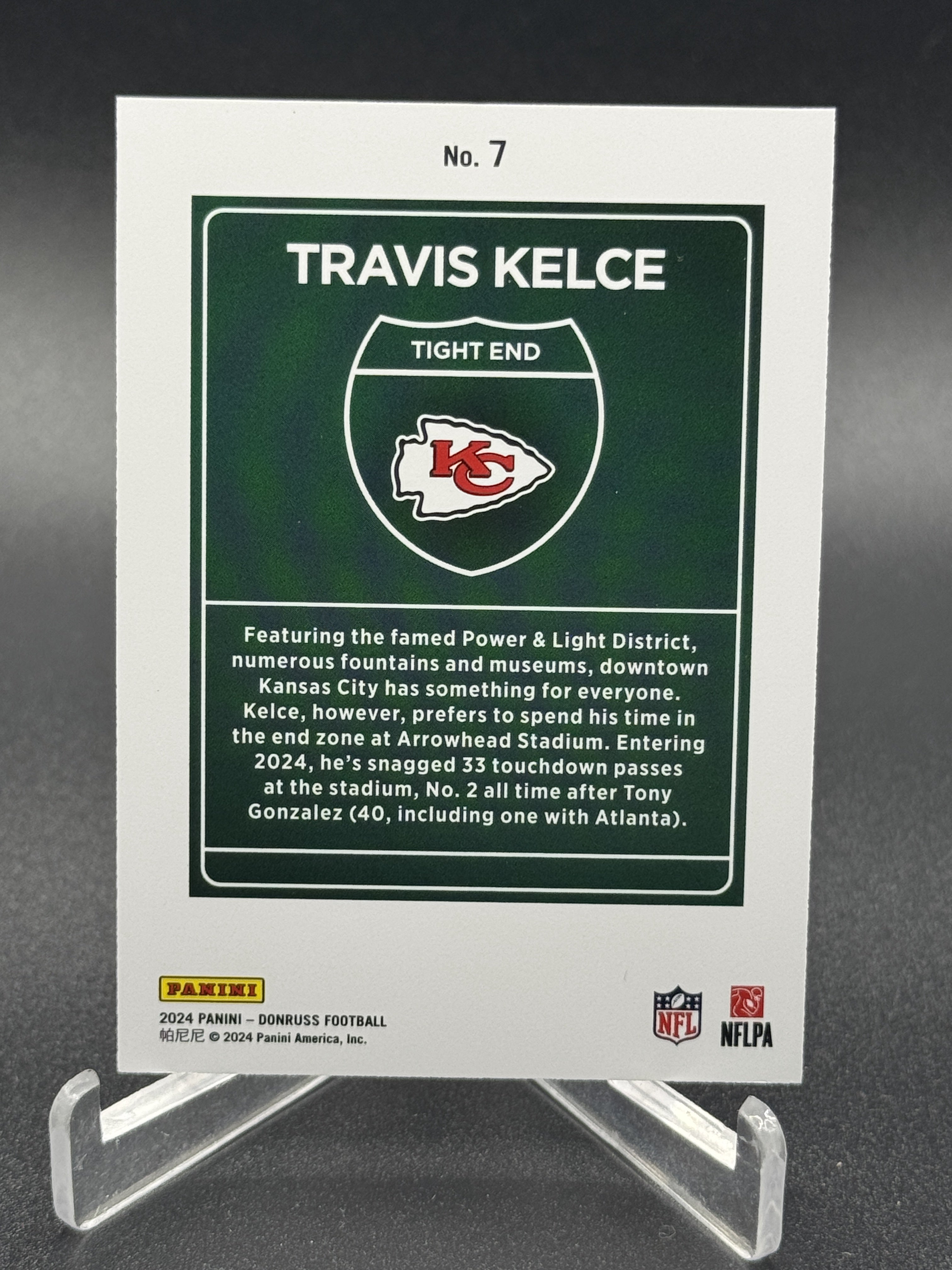 2024 Donruss #7 Travis Kelce Downtown