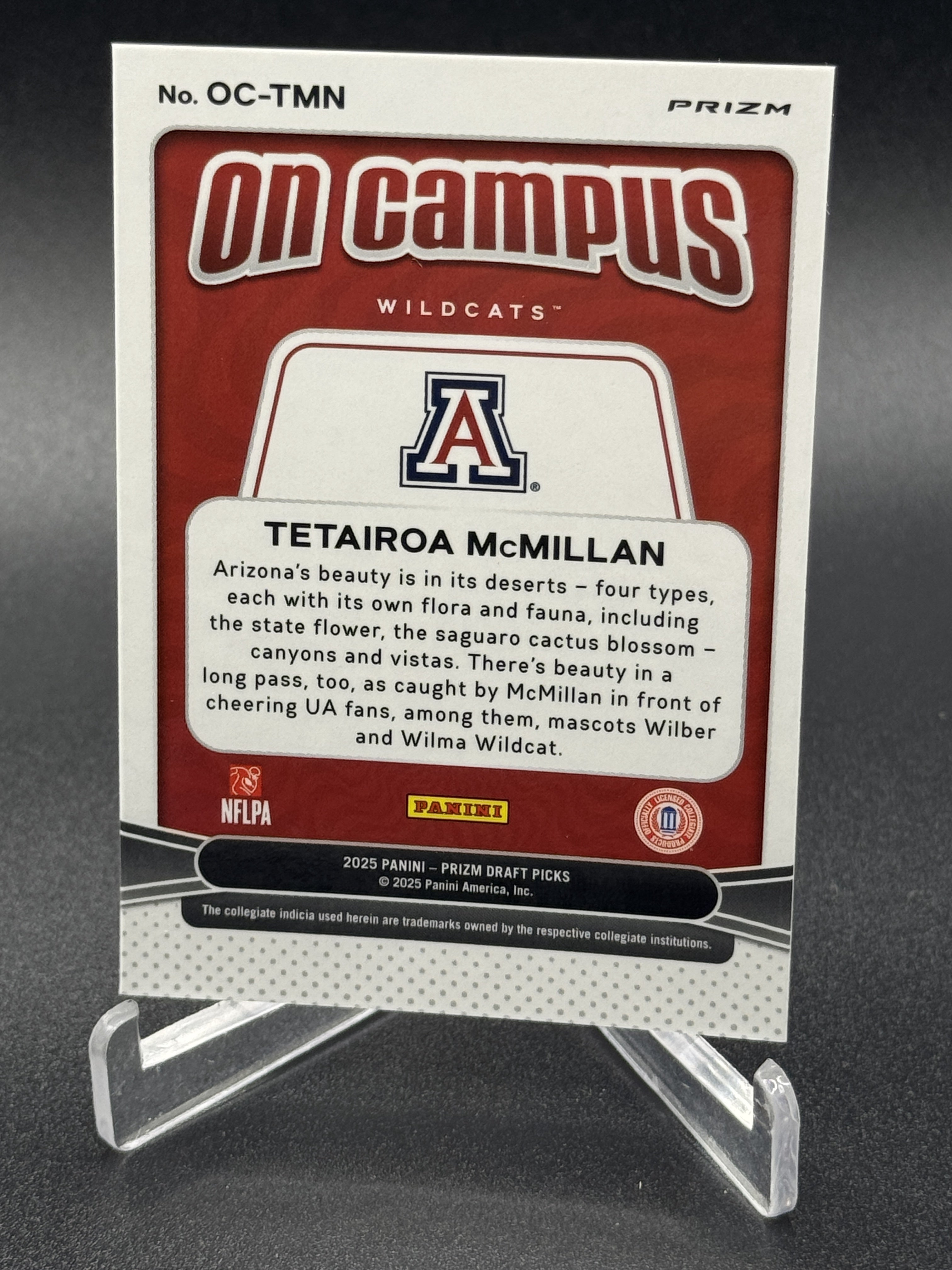 2025 Panini Prizm Draft Picks #OC-TMN Tetairoa McMillan On Campus