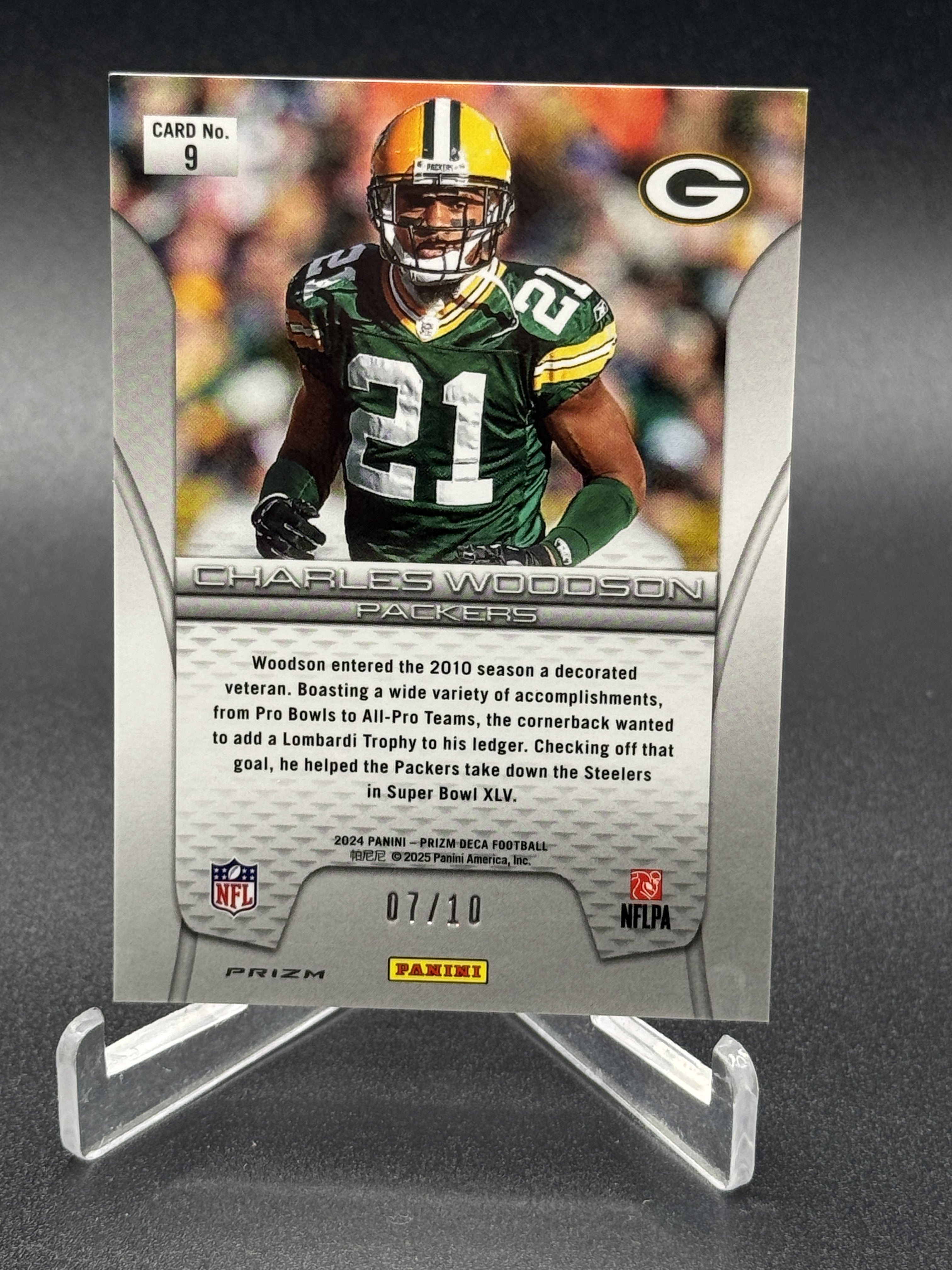 2024 Panini Prizm Deca #9 Charles Woodson Champions Gold #/10