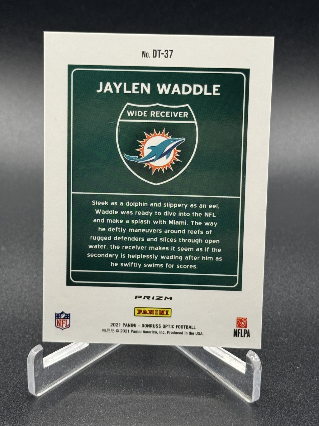 2021 Donruss Optic #DT-37 Jaylen Waddle Downtown!