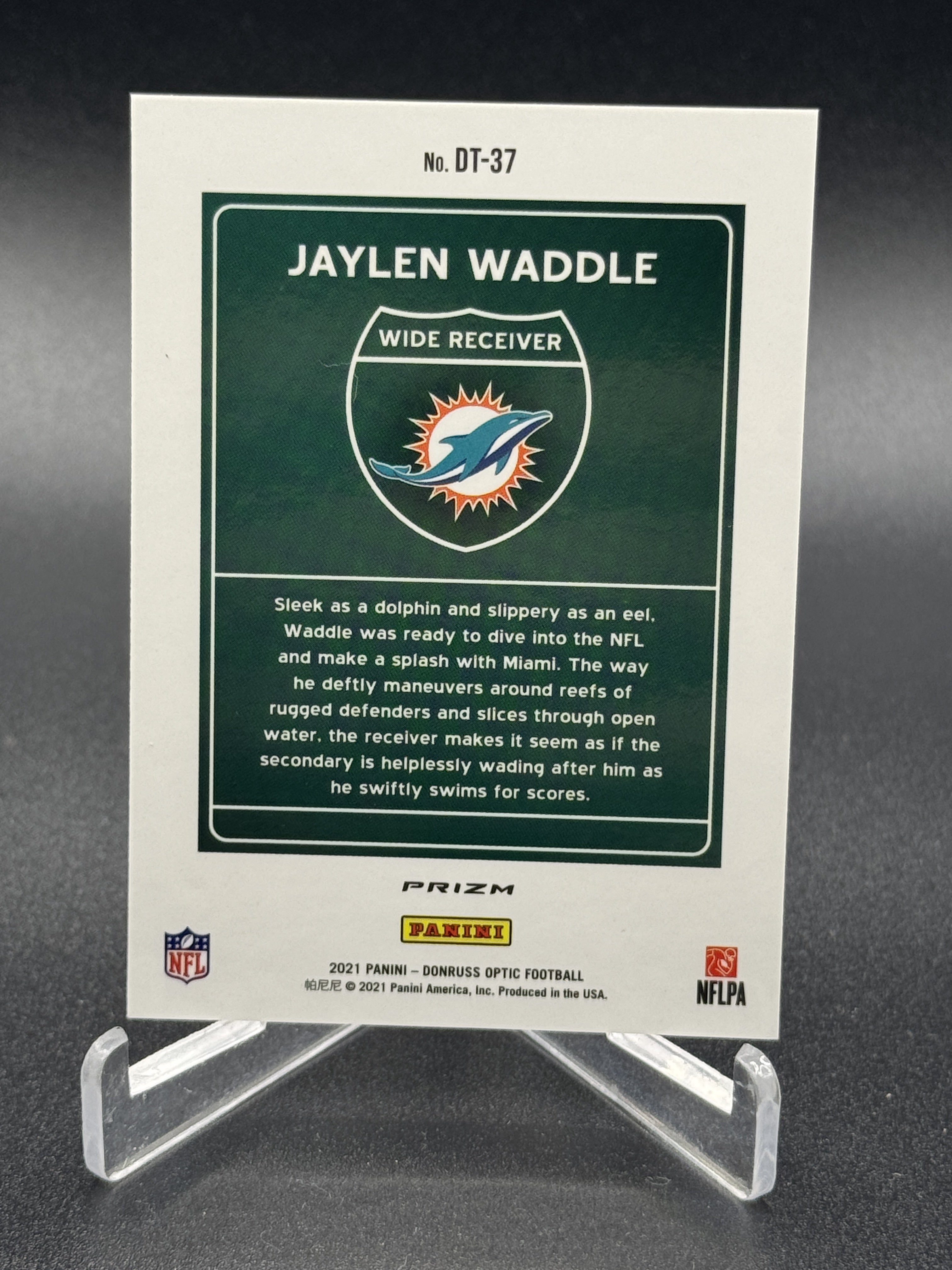 2021 Donruss Optic #DT-37 Jaylen Waddle Downtown!