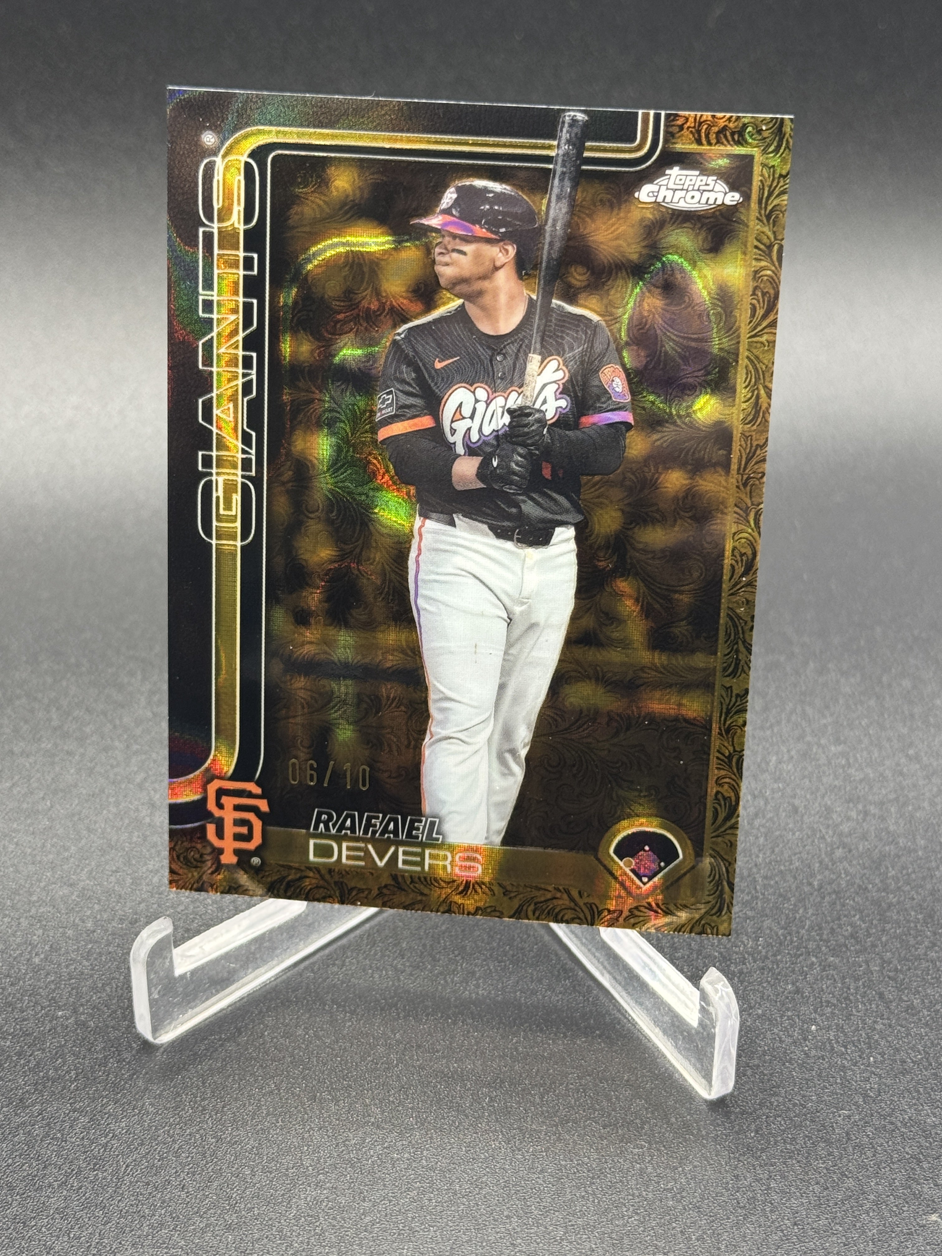 2025 Topps Gilded Collection #79 Rafael Devers Gold Lava Refractors #/10