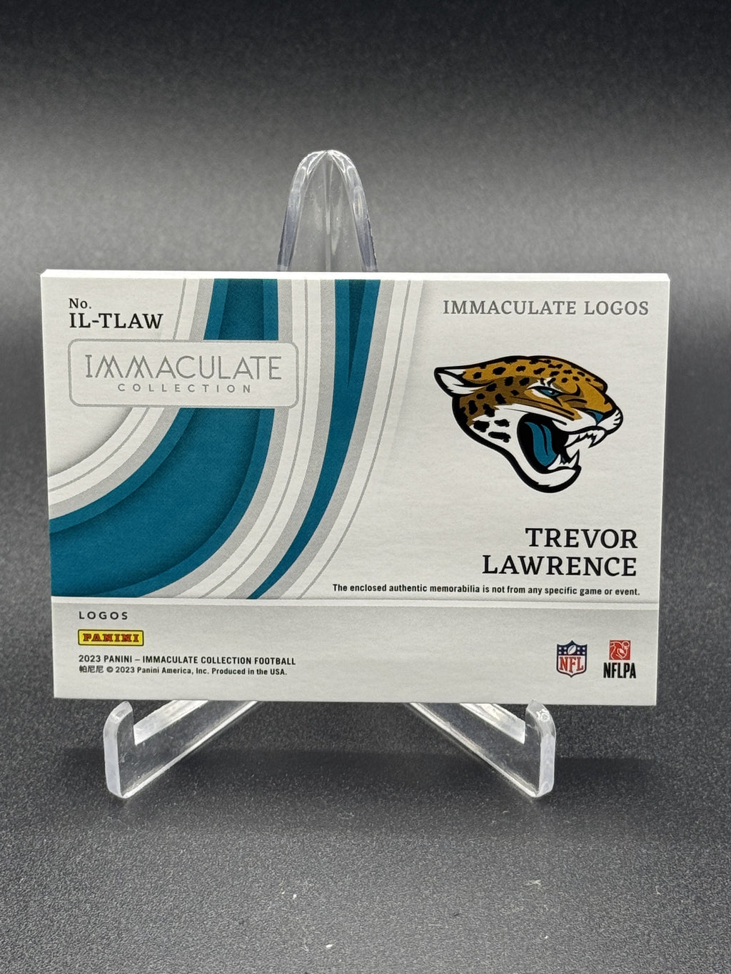2023 Panini Immaculate Collection #IL-TLAW Trevor Lawrence Immaculate Logos #/5