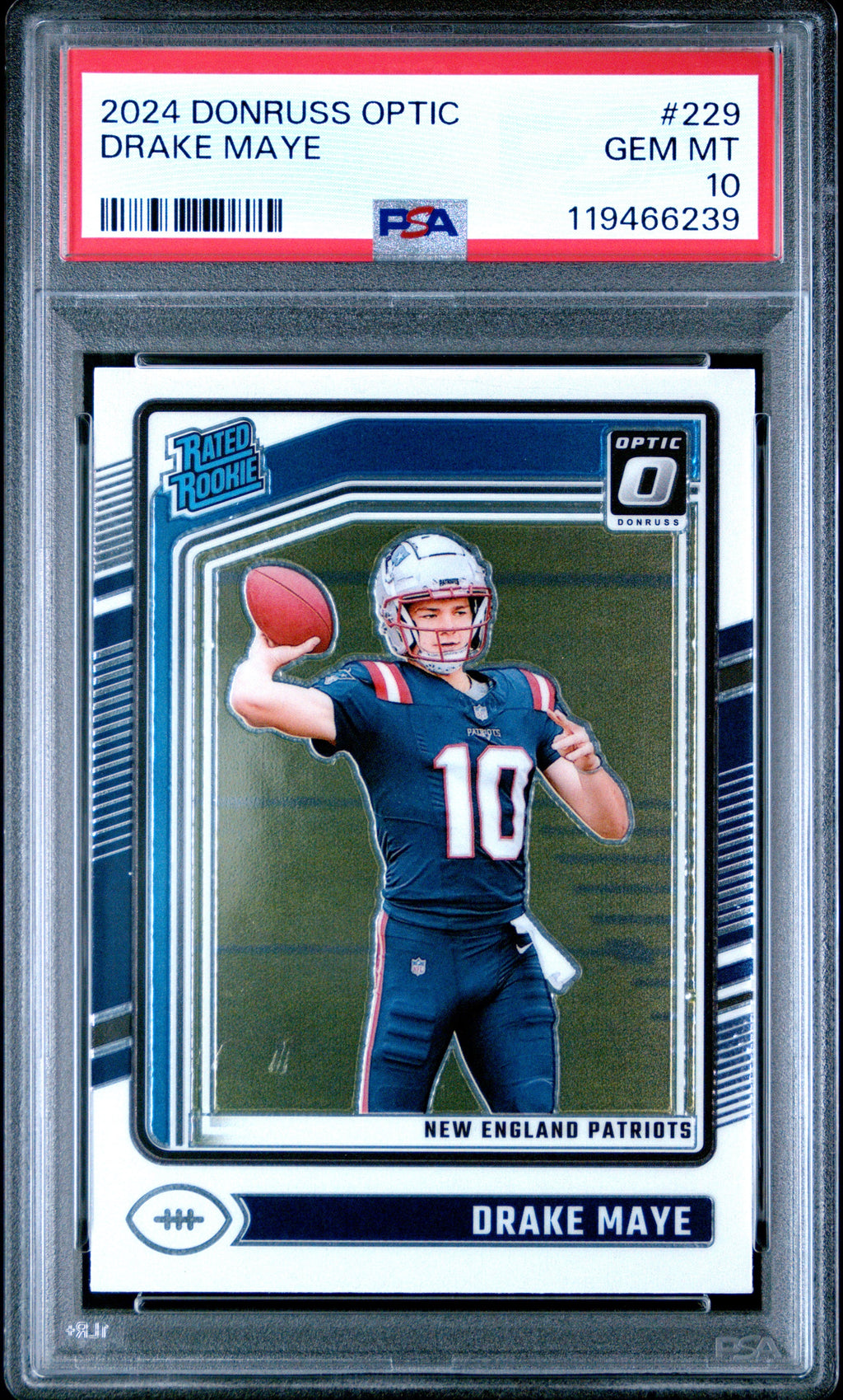 2024 Donruss Optic #229 Drake Maye PSA 10
