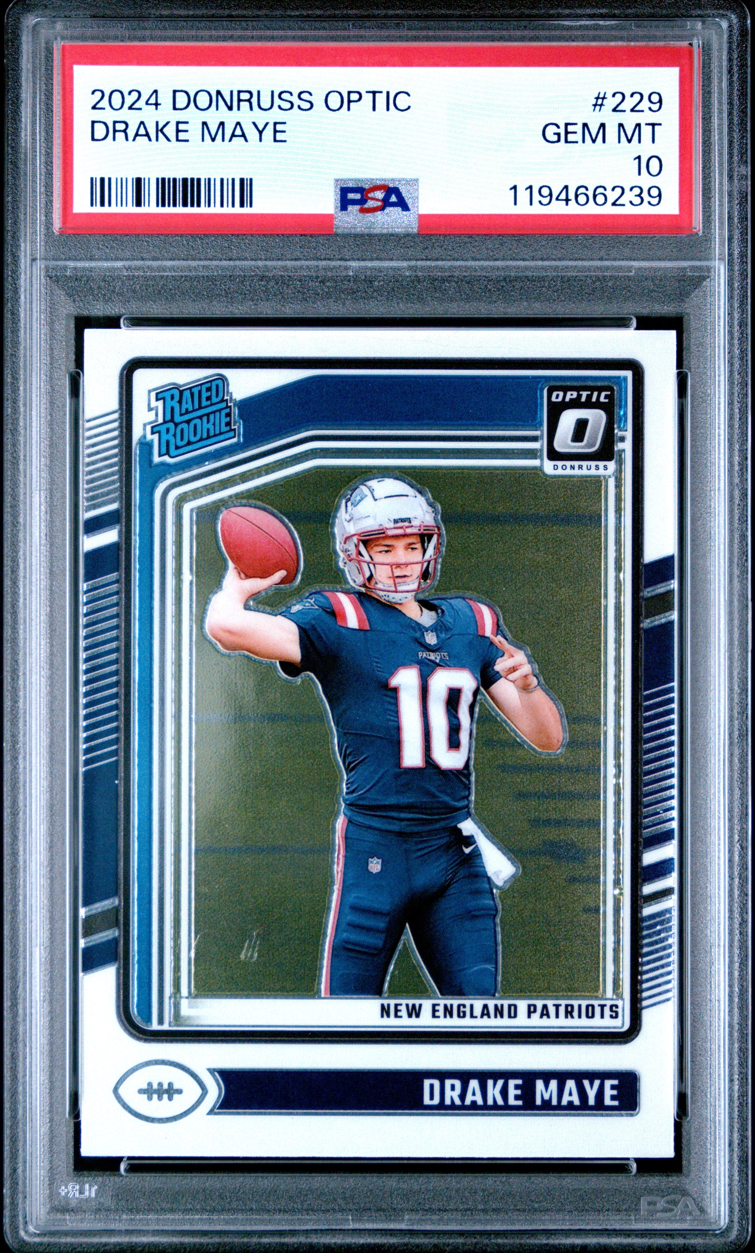 2024 Donruss Optic #229 Drake Maye PSA 10