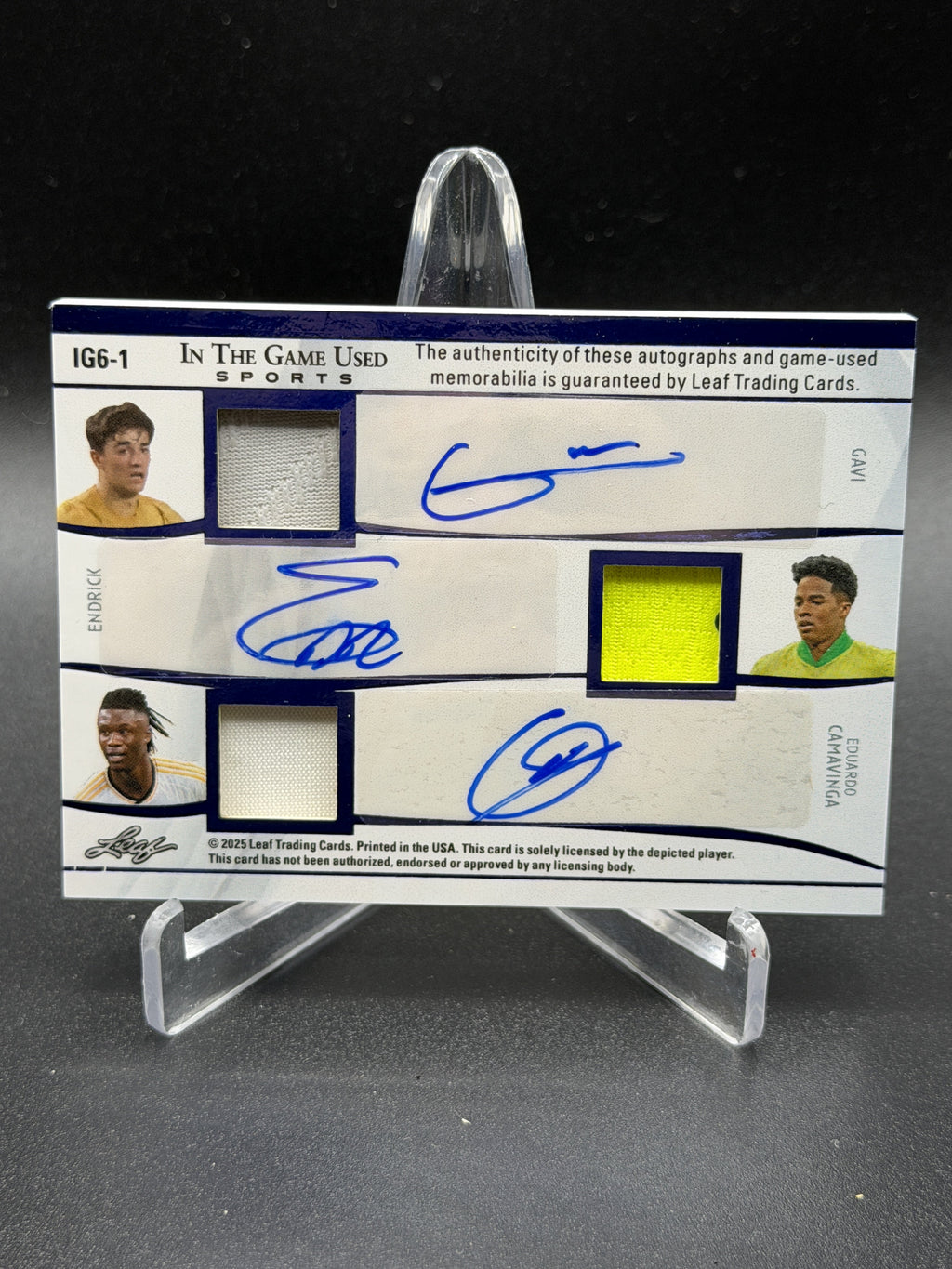 2025 Leaf In The Game Used Hex Auto Foden Pedri  Rice Gavi Endrick Camavinga /12