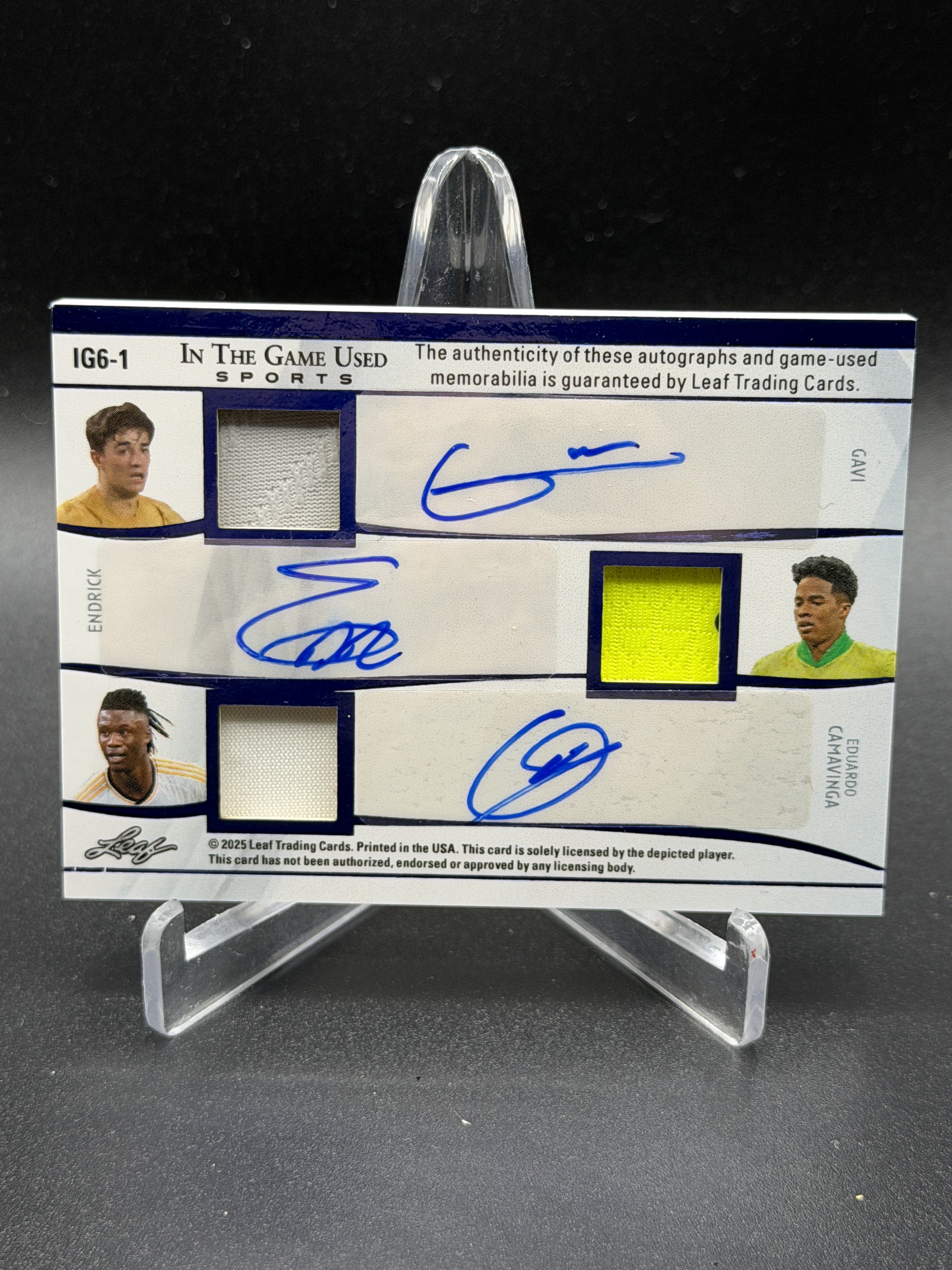 2025 Leaf In The Game Used Hex Auto Foden Pedri  Rice Gavi Endrick Camavinga /12
