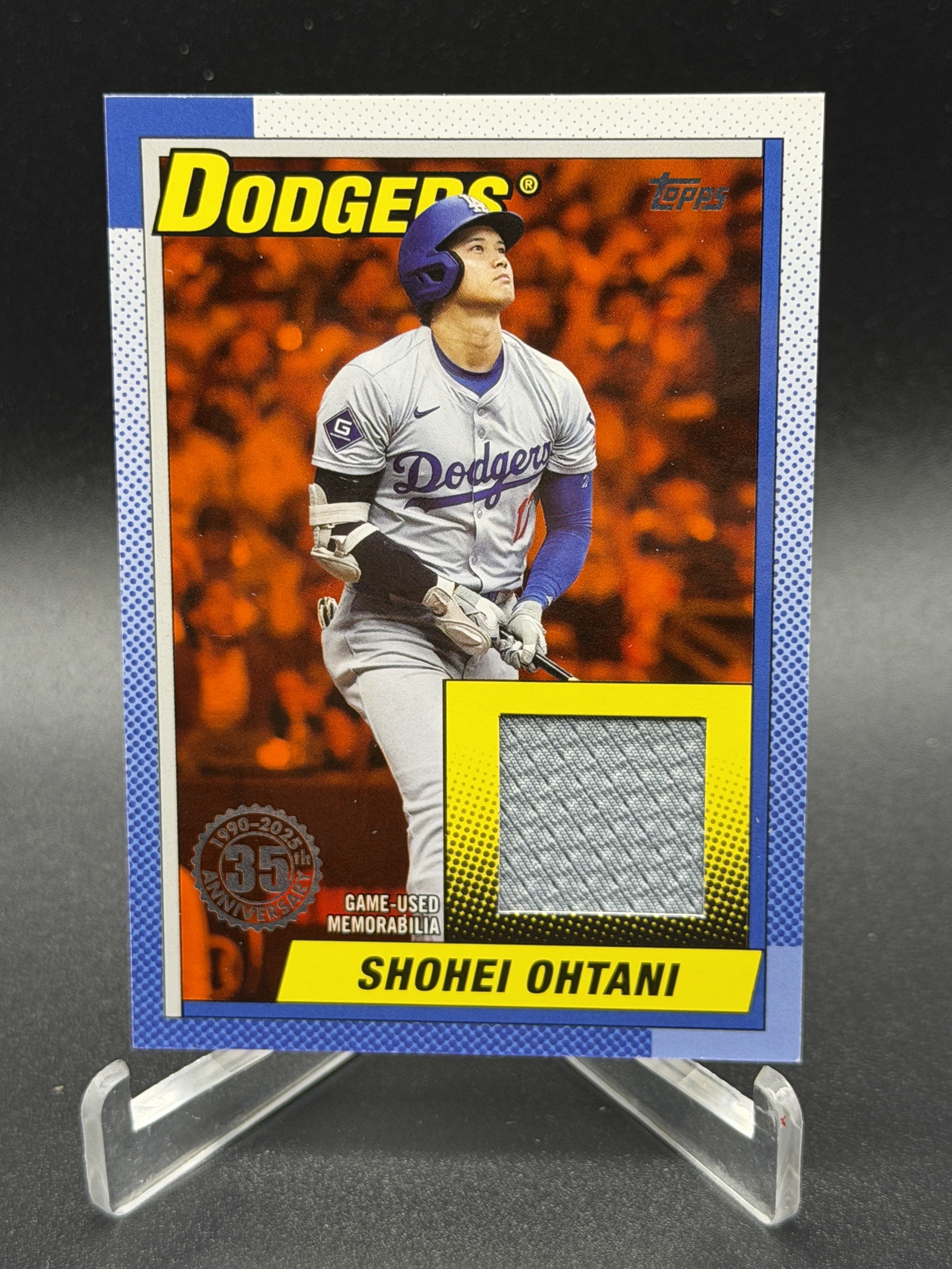 2025 Topps #T90R-SO Shohei Ohtani 1990 35th Anniversary Relics Orange /25