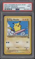 Surfing Pikachu Pokemon League Black Star Promo #28 PSA 9