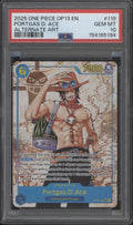 Portgas D Ace One Piece Card Game OP13 Alternate Art #119 PSA 10