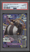 Queen One Piece Card Game OP08 Special Alternate Art #005 PSA 10