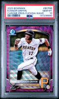 2025 Bowman #BCP-86 Konnor Griffin Chrome Fuchsia Wave Refractor PSA 10 /199