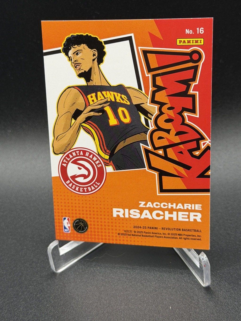 2024-25 Panini Revolution #16 Zaccharie Risacher Kaboom! Horizontal