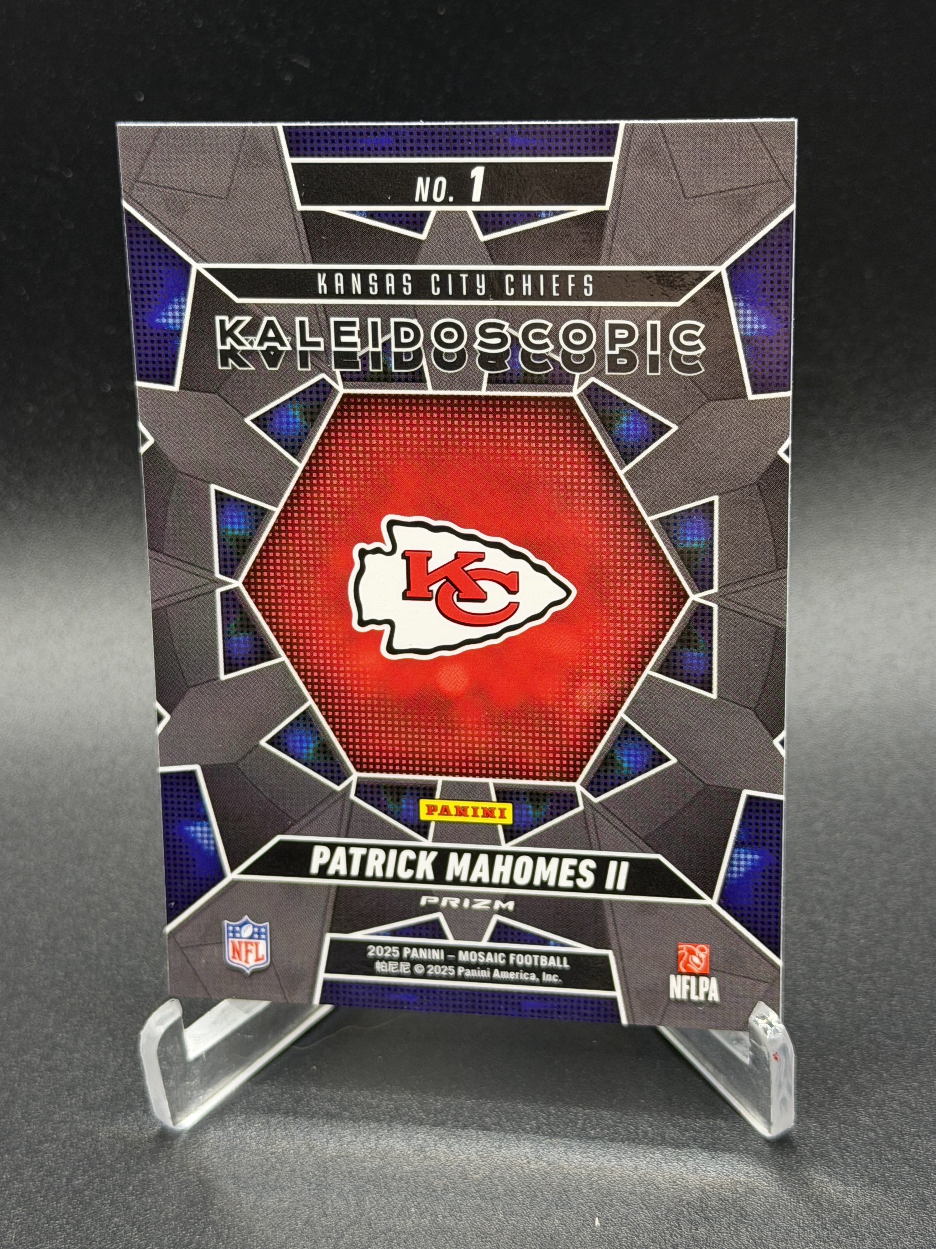 2025 Panini Mosaic #1 Patrick Mahomes II Kaleidoscopic
