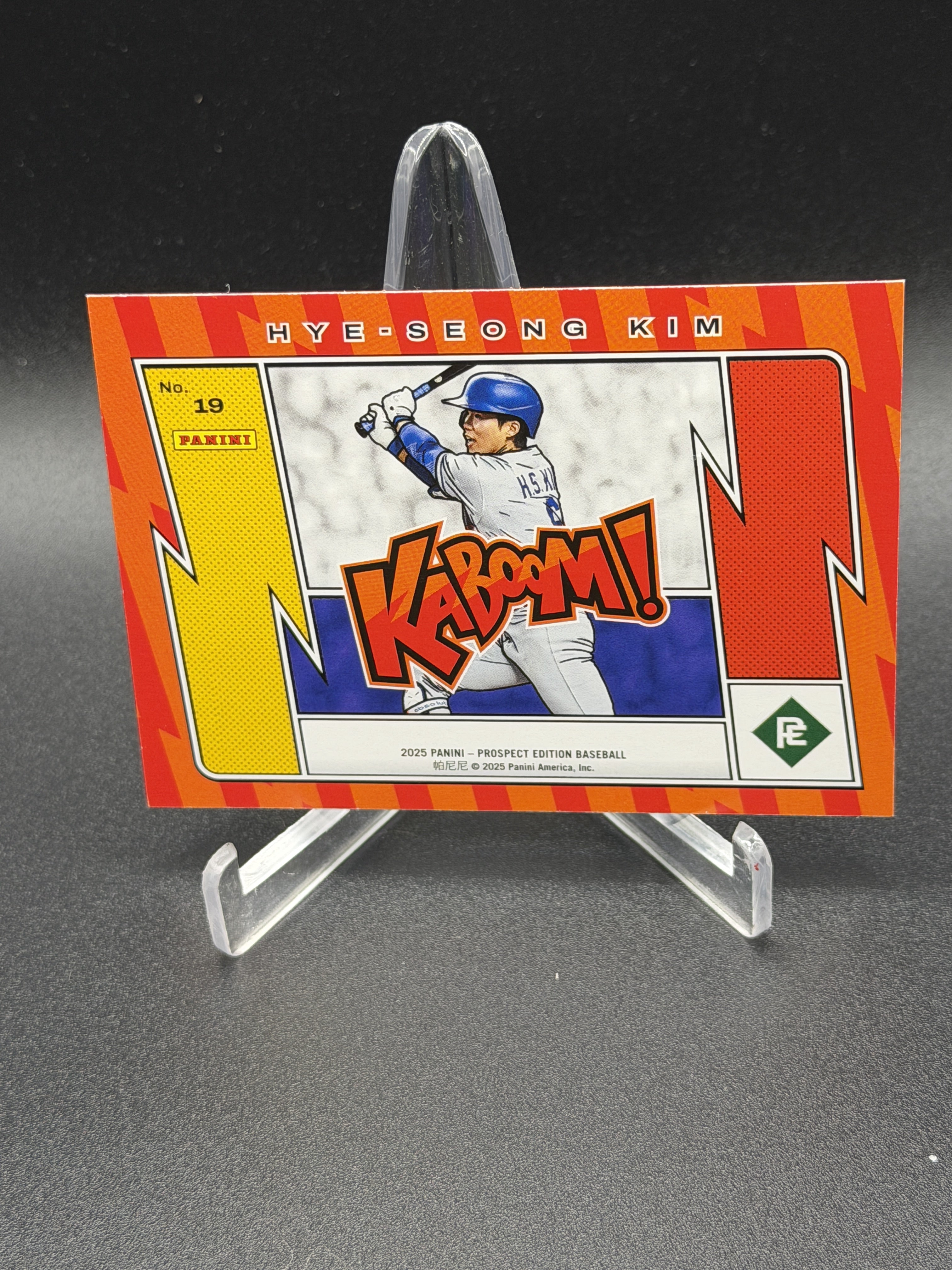 2025 Panini Prospect Edition #19 Hye-Seong Kim Kaboom!