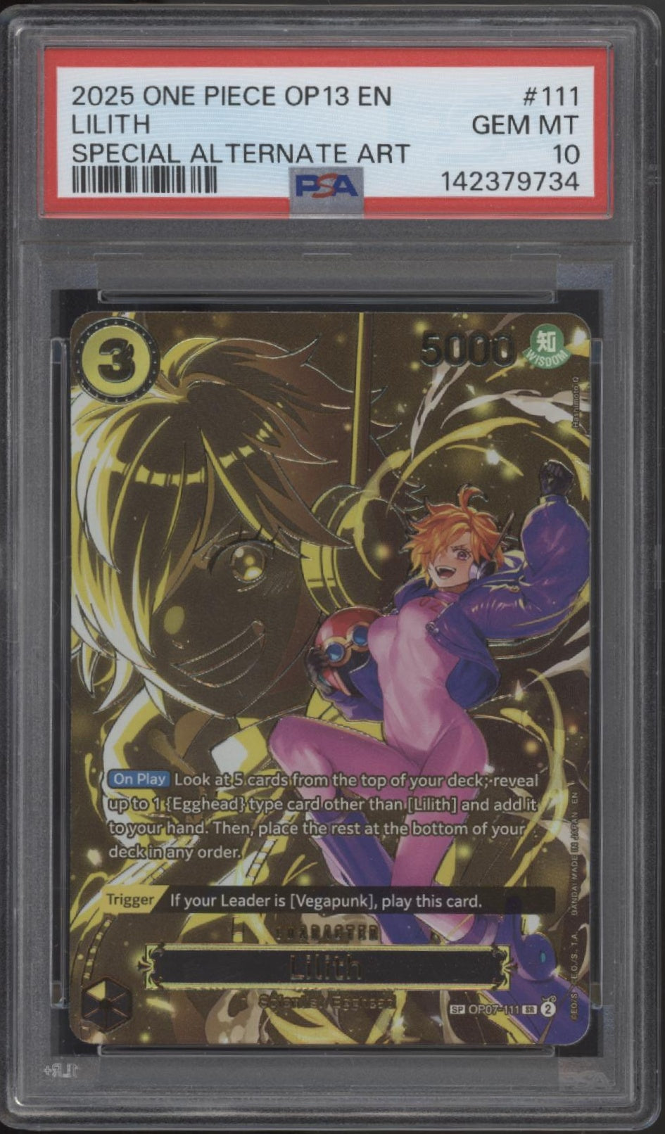 Lilith One Piece Card Game OP13 Special Alternate Art #111 PSA 10 #2
