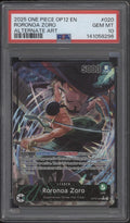 Roronoa Zoro One Piece Card Game OP12 Alternate Art #020 PSA 10