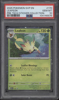 Leafeon Pokemon Prismatic Evolutions Tech Sticker Collection #170 PSA 10