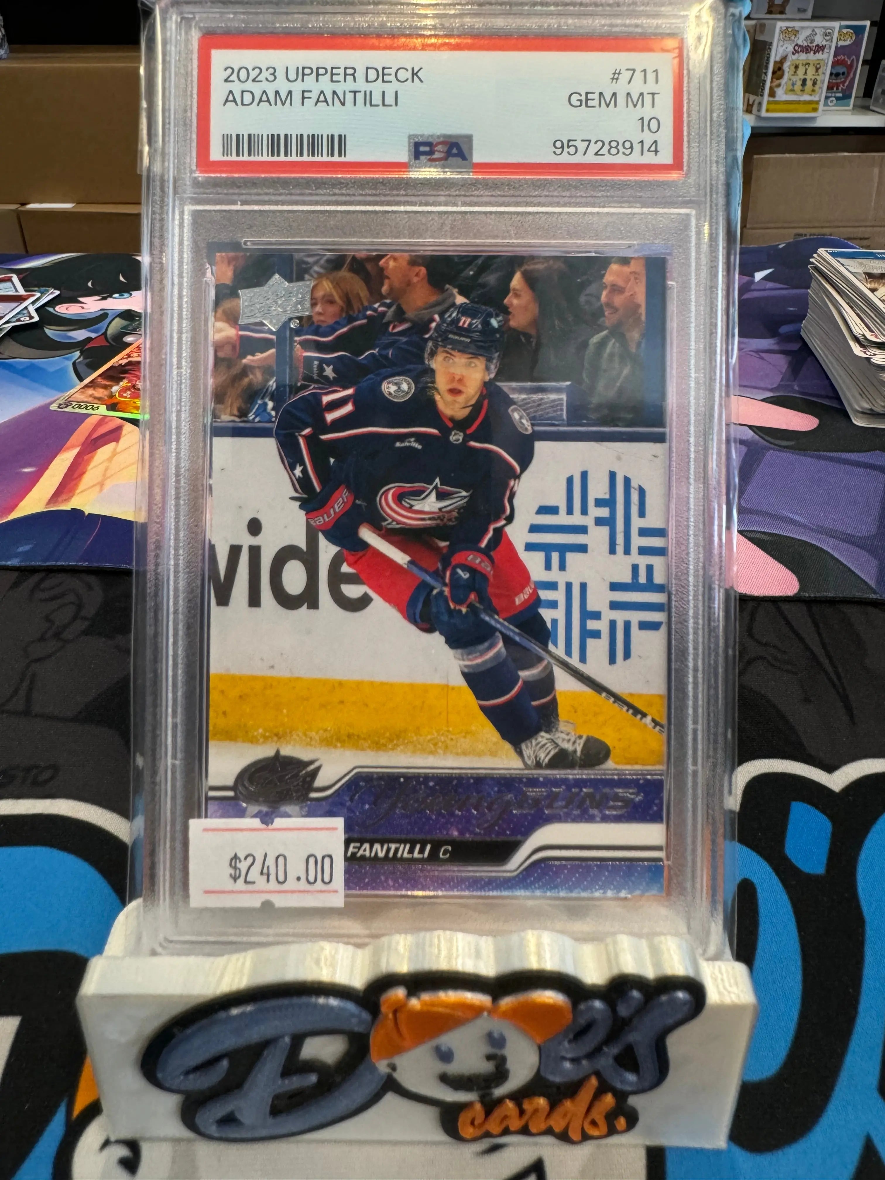 2023-24 Upper Deck Extended Series Adam Fantilli Young Guns PSA 10