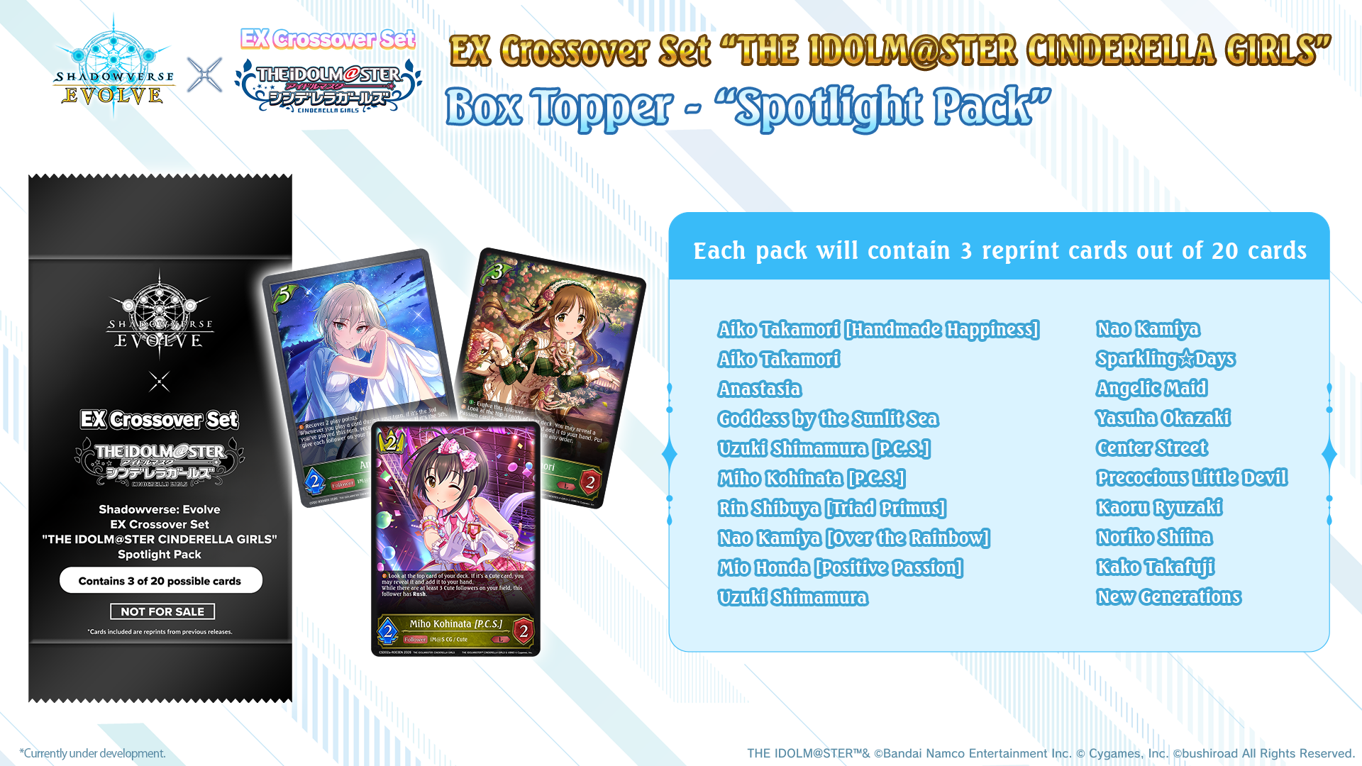 Shadowverse: Evolve - EX Crossover - The iDOLM@STER Cinderella Girls - Display Case (20x Booster Boxes)
