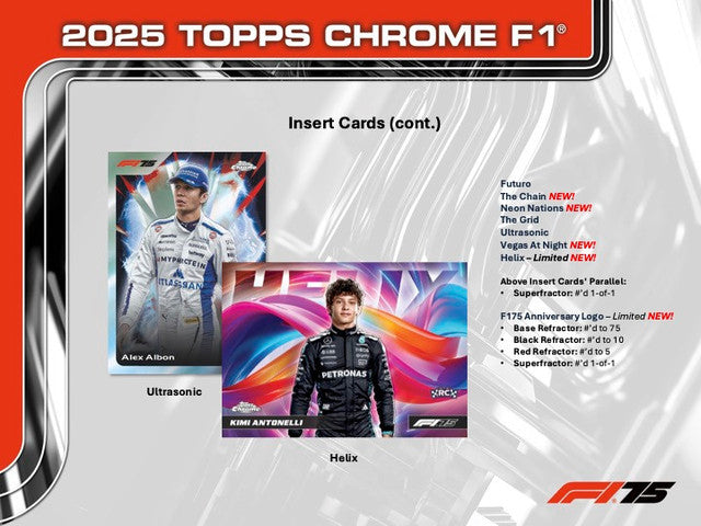 2025 Topps Chrome F1 Formula 1 6-Pack Blaster 40-Box Case (Presell)