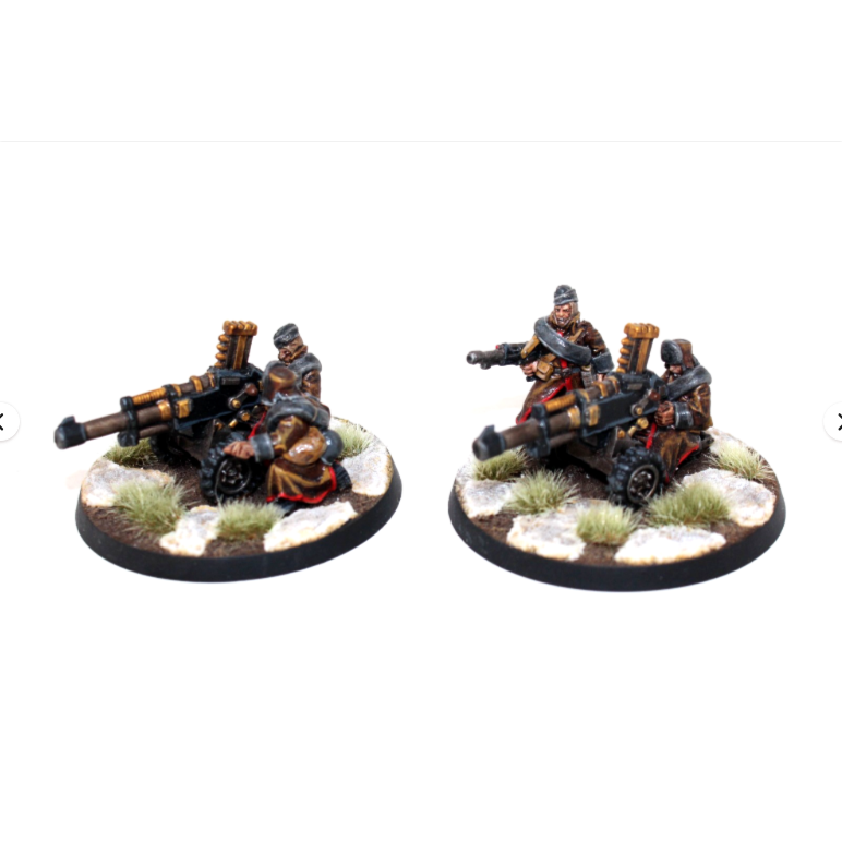 Warhammer Imperial Guard Autocannon Team Metal Well Painted A37